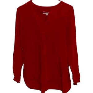 🌹LOFT RED BLOUSE